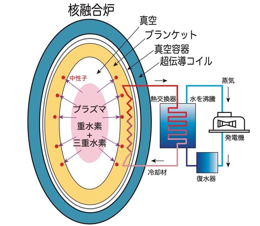 実際の核融合炉と発電の仕組み：核融合発電 基本のキ（2）（2/3 ページ） - MONOist